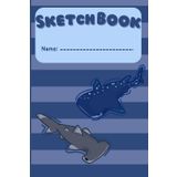 Sketchbook: Hand-drawn Blue Shark Cover With 100 Pages 6"x9''