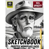 Sketchbook: Prostyle Workplace Faces – Cheat Draw Practice Book for Artists: 15% Opacity Tracing Guide Featuring Diverse Professional Portraits – For Drawing, Inking, and Skill Refinement