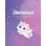 Sketchbook: Unicorn Sketchbook for Girls: Large Blank Paper Notebook for Drawing, Doodling and Painting - 110 Pages, 8.5 x 11 inches - Magical Unicorn Journal