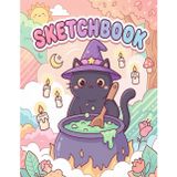 Sketchbook: Witchy Cat Sketchbook Cute Magic Potion and Spooky Animal Drawing Book, 110 Pages of 8.5 x 11 Inches