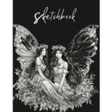 Sketchbook with 120 Blank Pages, 8.5x11": Fairies Fairy Fairyland Themed Cover