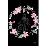Sketchbook with Bride in Flower Wreath Cover: for all artist's drawings and doodles