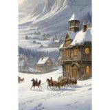 Sketchbook with Christmas Village Cover: for all artist's drawings and doodles