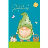 Sketchbook with Green Heart Gnome Cover: for all artist's drawings and doodles