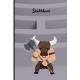 Sketchbook with Man/Bull Creature Cover: for all artist's drawings and doodles