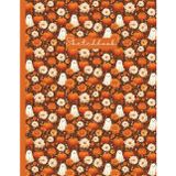 Sketchbook with Numbered Unlined Pages 8.5 x 11: Spooky Halloween Pumpkin & Ghost Floral (Orange): Autumn Art Journal for Drawing, Sketching & Creative Ideas