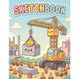 Sketchbook: Work Site Sketchbook Cool Builder Vehicle Art Journal, 110 Pages of 8.5 x 11 Inches