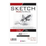 Sketchbook Zigana A5 Tutkallı 150 gr. Beyaz 25 yaprak
