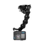 SKEZN Gopro Hero 11 Siyah, Hero 10/9/8/7/6/5 Siyah, 4 Seans, 4 Gümüş, iPhone, Samsung Galaxy, Google Pixel ve daha fazlası için esnek kuğu boynu uzatma vantuzu, araba tutucu tutucu