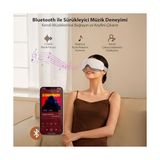 Skg ES500 Isıtmalı Göz Masaj Aleti – Bluetooth Destekli, Katlanabilir, Sessiz, 3 Kademeli Hava Basınçlı, Göz Altı Morluk ve Kırışıklık, Şakak Masajı, (Beyaz) - 000-Siyah