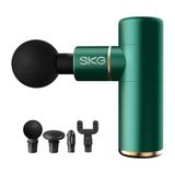 SKG F3 Masaj Tabancası Yeşil, 4 Darbe Seviyesi ve 4 Başlık, 12 Saat Pil Ömrü, USB-C Şarjlı, Taşınabilir Ergonomik Tasarım, Spor Sonrası Kullanıma Uygun Masaj Cihazı – Resmi Distribütör Garantili