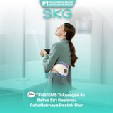Skg W9 Pro Tens-Ems Bel Ve Sırt Masaj Aleti, Isı Terapisi-Termoterapi, Fototerapi Bel Kemeri Krem