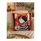 Skhome Çift Taraflı Dekoratif Enerjik & Salon Dekoru Saçaklı Kırlent Kılıfı 1Adet 43x43(SK-K53)