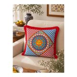 Skhome Çift Taraflı Dekoratif Enerjik & Salon Dekoru Saçaklı Kırlent Kılıfı 1Adet 43x43(SK-K62)