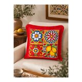 Skhome Çift Taraflı Dekoratif Enerjik & Salon Dekoru Saçaklı Kırlent Kılıfı 1Adet 43x43(SK-K71)