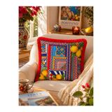 Skhome Çift Taraflı Dekoratif Enerjik & Salon Dekoru Saçaklı Kırlent Kılıfı 1Adet 43x43(SK-K75)