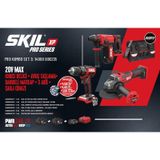 Skıl Pro Kombo Set 3 (20V Max Kırıcı Delıcı + Avuç Taslama+ Darbelı Matkap + 3 Akü + Sarj Cıhazı)