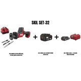 SKIL Set-32 ( COMPACT 3475FA AKÜLÜ KILIÇ TESTERE ÇANTALI+4,Ah Li BATARYA+2,5Ah Li + 2.4A ŞARJ CİHAZI)