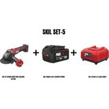 Skil Skıl Set-5 (Skıl Xp 3930CB Akülü Avuç Taşlama 125 Mm+Skıl 3104AA 4,ah Li Batarya Promo+Skıl 3122AA 2,4 A Şarj Cihazı)