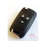 skilit samsun oto kilit Chevrolet Cruze Trax Aveo T300 Spark M400 Anahtar Kumanda Kabı Vidalı Damla Logolu 3 Tuşlu Witte
