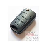 skilit samsun oto kilit Kia Rio Ceed Sportage Sustalı Anahtar Kabı Kumanda Kabı 3 Buton Vidalı Logolu