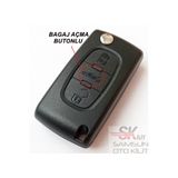 Skilit Samsun Oto Kilit Peugeot Partner 207 208 308 407 508 3 Tuşlu Kumanda Anahtar Kabı Pil Yataksız Logolu