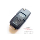 skilit samsun oto kilit Volkswagen Polo Golf Bora Jetta Passat Kumanda Kabı Anahtar Kabı 2 Tuşlu Vidalı Logolu Pil Yataklı