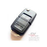 skilit samsun oto kilit Volkswagen Polo Golf Bora Jetta Passat Kumanda Kabı Anahtar Kabı 3 Tuşlu Vidalı Logolu Pil Yataklı