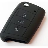 Skilit Samsun Oto Kilit Volkswagen Skoda Seat Mqb 2013+ Silikon Anahtar Kılıfı Kumanda Kılıfı Oto Anahtarlık - Siyah - Beyaz