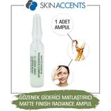 Skin Accents Gözenek Giderici Matlaştırıcı Ampul 1 Adet Matte Finish & Radiance Cilt Serumu Dermaroller Dermapen Serum
