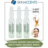 Skin Accents Gözenek Giderici Matlaştırıcı Ampul 3 Adet Matte Finish & Radiance Cilt Serumu Dermaroller Dermapen Serum