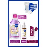 Skin Glow Parlaklık Etkili Micellar Makyaj Temizleme Suyu, Cilt Serumu,Böğürtlen Dudak Krem ve Pamuk