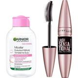 Skin Naturals Micellar Kusursuz Makyaj Temizleme Suyu (100 Ml) & Maybelline New York Lash Sensationa