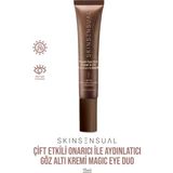 Skin Sensual SKINSENSUAL Magic Eye Duo Repair & CC Çift Etkili Aydınlatıcı Göz Altı Kremi Medium To Dark 15 ml Doğal Görünüm