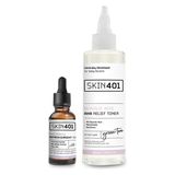 SKIN401 Cilt Bakım Seti 2 Adet Normal Ciltler İçin Glycolic Acid AHA Toner ve Niacinamide Serum