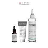 Skin401 Gözenek ve Siyah Nokta Karşıtı 3’lü Bakım Seti – %2 Salisilik Asit BHA, Sülfür & Kömür Maskesi + %10 Niacinamide Serum