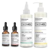 Skin401 Temel Bakım Leke Rutini Karma ve Yağlı Cilt Tipleri İçin Cilt Bakım Seti