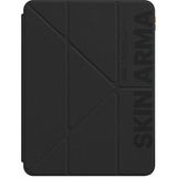 Skinarma iPad Pro 11 2024 Kılıf Skinarma Baskı Tasarım 360 Tam Koruma Arkası Şeffaf Standlı Gamma Kılıf Siyah