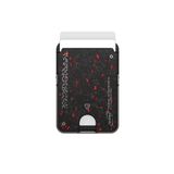 Skinarma Metal Tasarımlı 2 Hazneli Vektor Serisi Magnetik Magsafe ile Uyumlu Standlı Kartlık RFID Engelleyici (Siyah-Kırmızı)