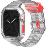 Skinarma Watch Akıllı Saat Kordonu 44mm Kordon Saido Sert PC Kasa Koruyuculu Strap Kayış Şeffaf