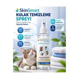 Skinsmart Animal Health Kedi Kulak Göz ve Deri Temizleme Spreyi Antiseptik Bakım Solüsyonu %99,9 Hijyen 100 ML