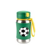 Skip Hop Futbol Desenli Çelik Pipetli Çocuk Suluk - Yeşil