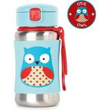 Skip Hop Paslanmaz Çelik Pipetli Suluk 350 ml 3+ Yaş Sızdırmaz BPA PVC Ftalat İçermez Kolay Temizlenir
