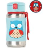 Skip Hop Pipetli Paslanmaz Çelik Suluk 350Ml Baykuş Çok Renkli Tek Ebat