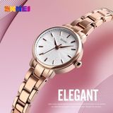 Skmeı 1410 Lüks Kuvars Kadın Izle Bayanlar Çok Yönlü Çelik Su Geçirmez Zarif Kadın Kol Saatleri Kız Saat Rose Gold