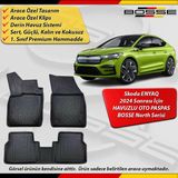 Skoda Enyaq Paspas Araca Özel 2024 Sonrası Derin Havuzlu Bosse North Serisi - Siyah