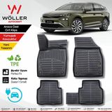 Skoda Enyaq Paspas Elektrikli 2024 Sonrası Uyumlu 3D Havuzlu Wöller Paspas - Siyah