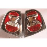 Skoda Fabia 2001-2007 Modifiye Stop Lambası Sağ - Sol Set 2 Parça Siyah - Kırmızı Hatchback Tyc (Oem No: 6Y6945112ms)