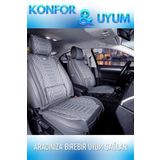 Skoda Forman 2+1 Parçalı Lüx Deri Oto Koltuk Kılıfı Ön Arka Takım Royal FÜME