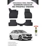 Skoda Kamiq 2020 Model Aracınıza Özel Karbon Kauçuk Paspas Takımı - Siyah
